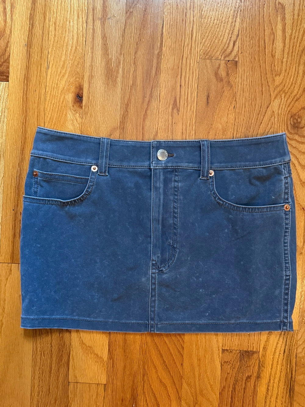 Alexander Wang Navy Denim Mini Skirt NWT